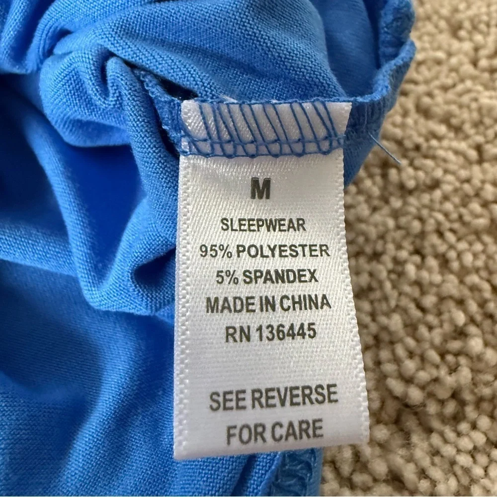 NWT Muk Luks Women's Blue Floral Pajama Set M